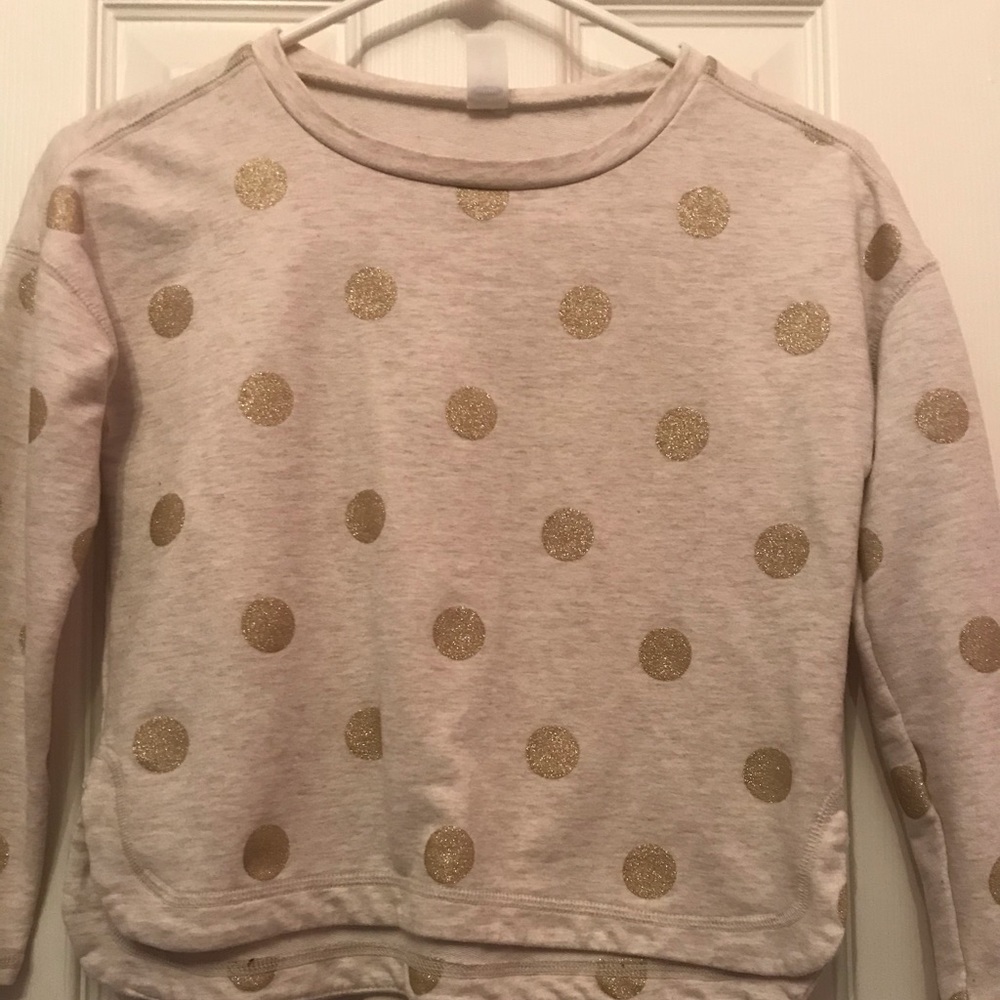 Super cute girls shiny polkadot shirt